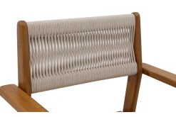 Fauteuils de jardin en bois massif et corde tressée (lot de 2) ZEPHYR