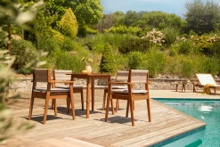 Fauteuils de jardin en bois massif et corde tressée (lot de 2) ZEPHYR