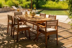 Fauteuils de jardin en bois massif et corde tressée (lot de 2) ZEPHYR