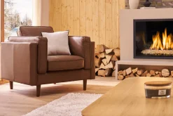 Fauteuil vintage cuir marron BRADLEY