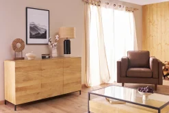 Fauteuil vintage cuir marron BRADLEY