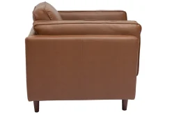 Fauteuil vintage cuir marron BRADLEY