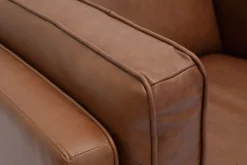 Fauteuil vintage cuir marron BRADLEY