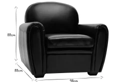 Fauteuil vintage cuir marron CLUB