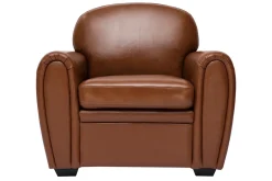 Fauteuil vintage cuir marron CLUB