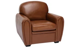 Fauteuil vintage cuir marron CLUB