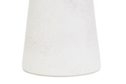 Lampe à poser blanche en céramique et abat-jour en rabane H47 cm JUNI
