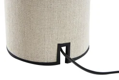 Lampe à poser design en lin et coton noir H36 cm SLOT