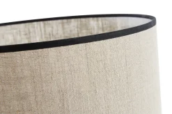 Lampe à poser design en lin et coton noir H36 cm SLOT