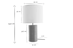 Lampe à poser en céramique émaillée jaune et abat-jour écru H53 cm BERRO