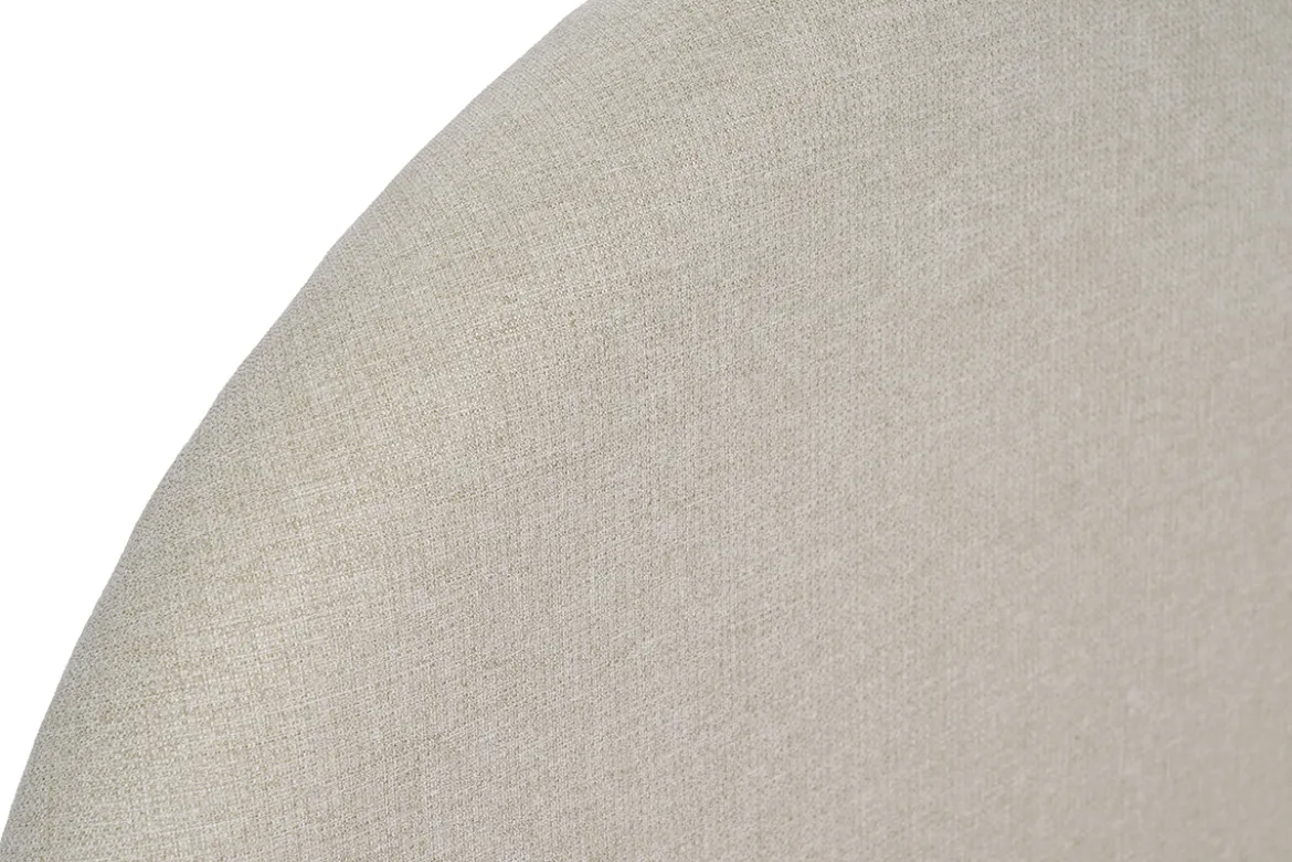 Lit coffre 2 places 160x200 cm en tissu beige OREN
