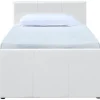 Lit gigogne blanc mat 90x190 cm MACCO