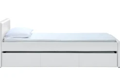 Lit gigogne blanc mat 90x190 cm MACCO