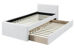 Lit gigogne blanc mat 90x190 cm MACCO