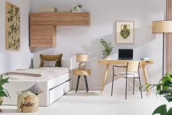Lit gigogne blanc mat 90x190 cm MACCO