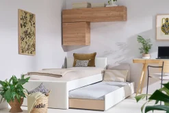Lit gigogne blanc mat 90x190 cm MACCO