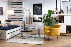 Lit gigogne blanc mat 90x190 cm MACCO