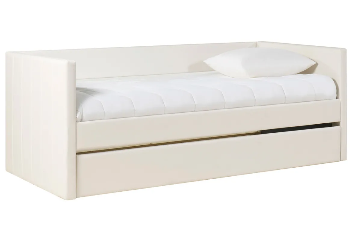 Lit gigogne blanc 90x190 cm ELIE