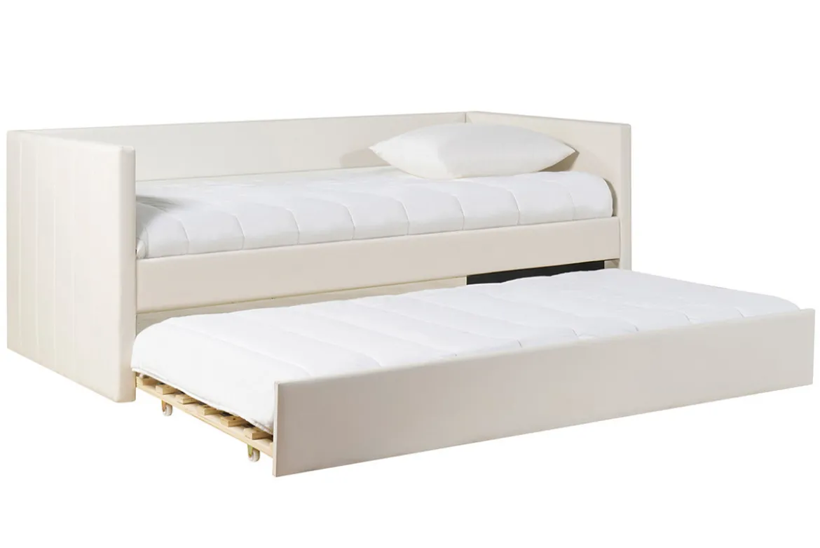 Lit gigogne blanc 90x190 cm ELIE