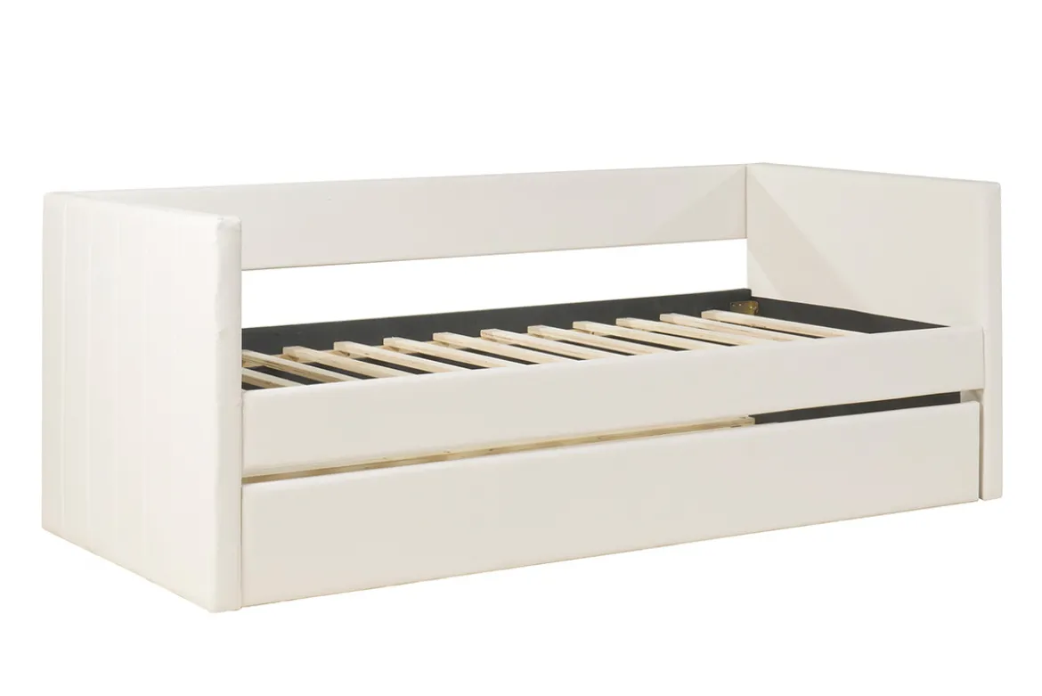 Lit gigogne blanc 90x190 cm ELIE