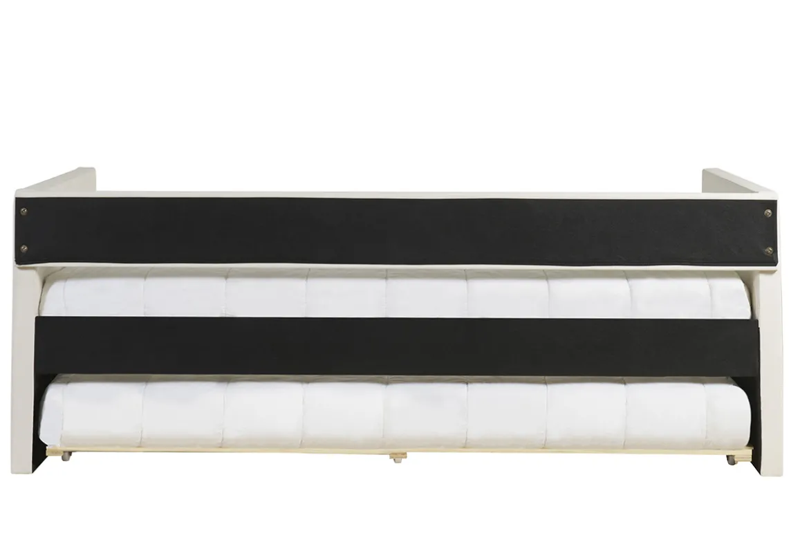 Lit gigogne blanc 90x190 cm ELIE
