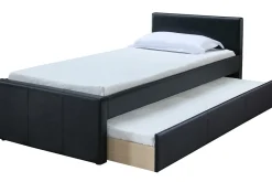 Lit gigogne noir mat 90x190 cm MACCO