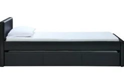 Lit gigogne noir mat 90x190 cm MACCO