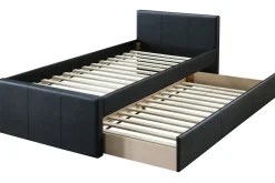 Lit gigogne noir mat 90x190 cm MACCO