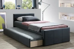 Lit gigogne noir mat 90x190 cm MACCO