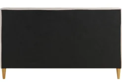Lit 2 places 160x200 cm en tissu beige DIANE