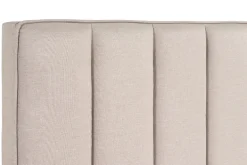 Lit 2 places 160x200 cm en tissu beige DIANE