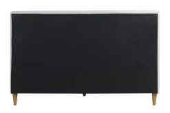 Lit 2 places 160x200 cm en tissu beige et bois clair SALOME