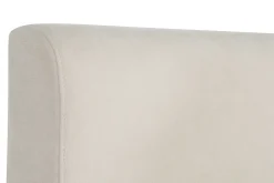 Lit 2 places 160x200 cm en tissu beige et bois clair SALOME