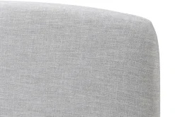 Lit 2 places 160x200 cm en tissu gris clair NIELS