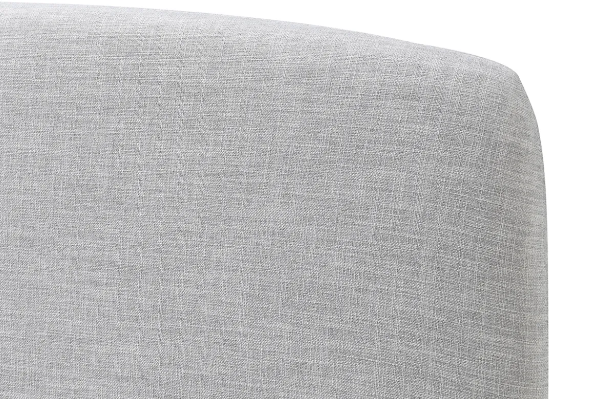 Lit 2 places 160x200 cm en tissu gris clair NIELS