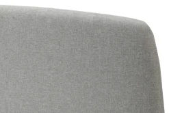 Lit 2 places 140x200 cm en tissu gris NIELS