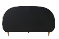 Lit 2 places 160x200 en tissu beige CHARLINE