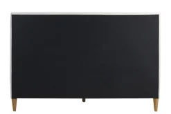Lit 2 places 160x200 en tissu beige SIDONIE