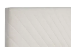 Lit 2 places 160x200 en tissu beige SIDONIE