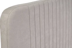 Lit 2 places 160x200 en tissu texturé taupe LINDSAY