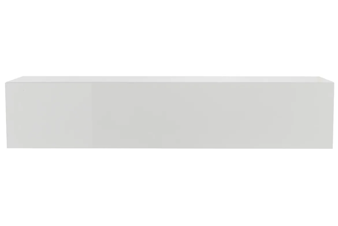 Élément mural TV horizontal blanc laqué brillant L137.5 cm ETERNEL