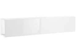 Élément mural TV horizontal blanc laqué brillant L137.5 cm ETERNEL