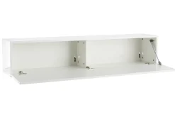 Élément mural TV horizontal blanc laqué brillant L137.5 cm ETERNEL