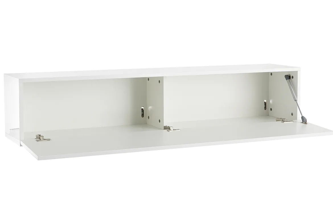 Élément mural TV horizontal blanc laqué brillant L137.5 cm ETERNEL