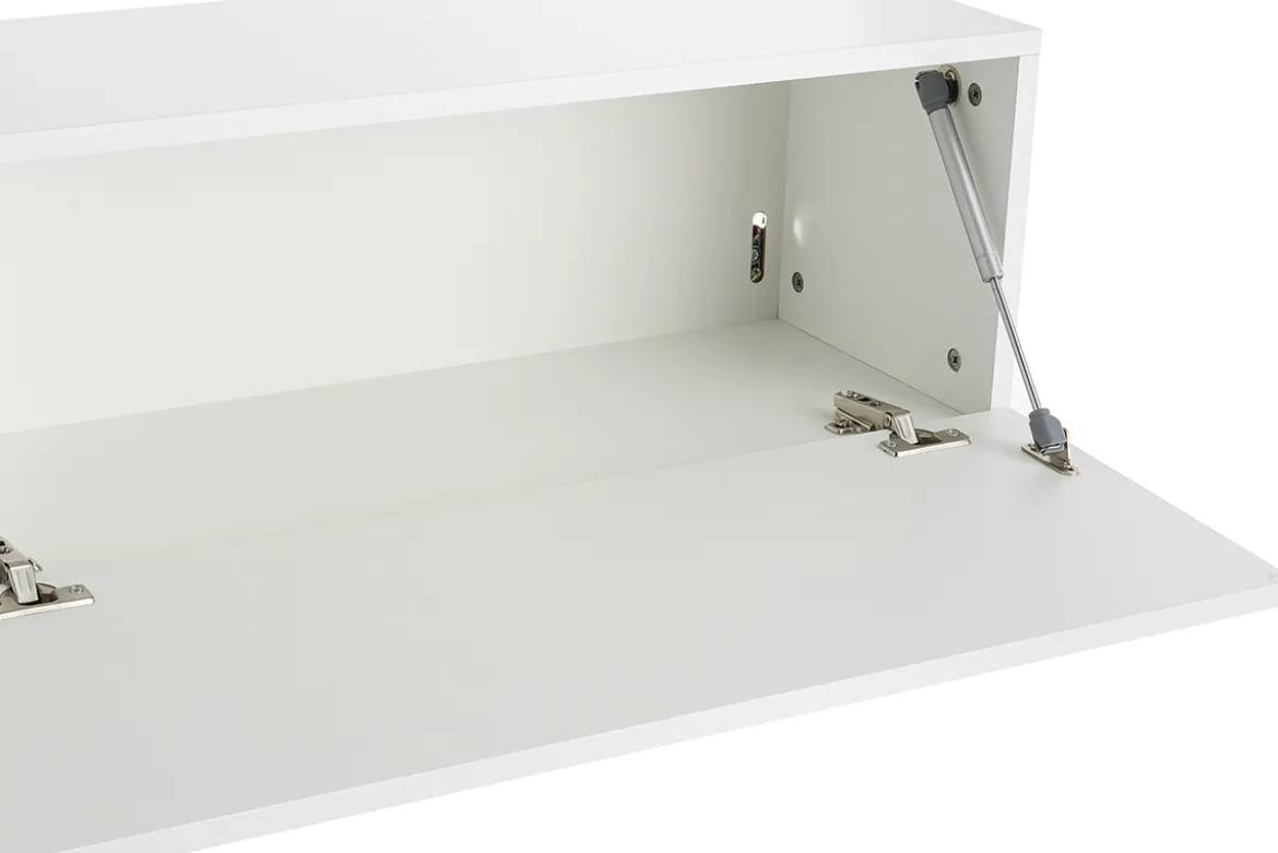 Élément mural TV horizontal blanc laqué brillant L137.5 cm ETERNEL