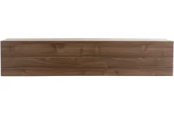 Élément mural TV horizontal finition bois foncé noyer L137.5 cm ETERNEL