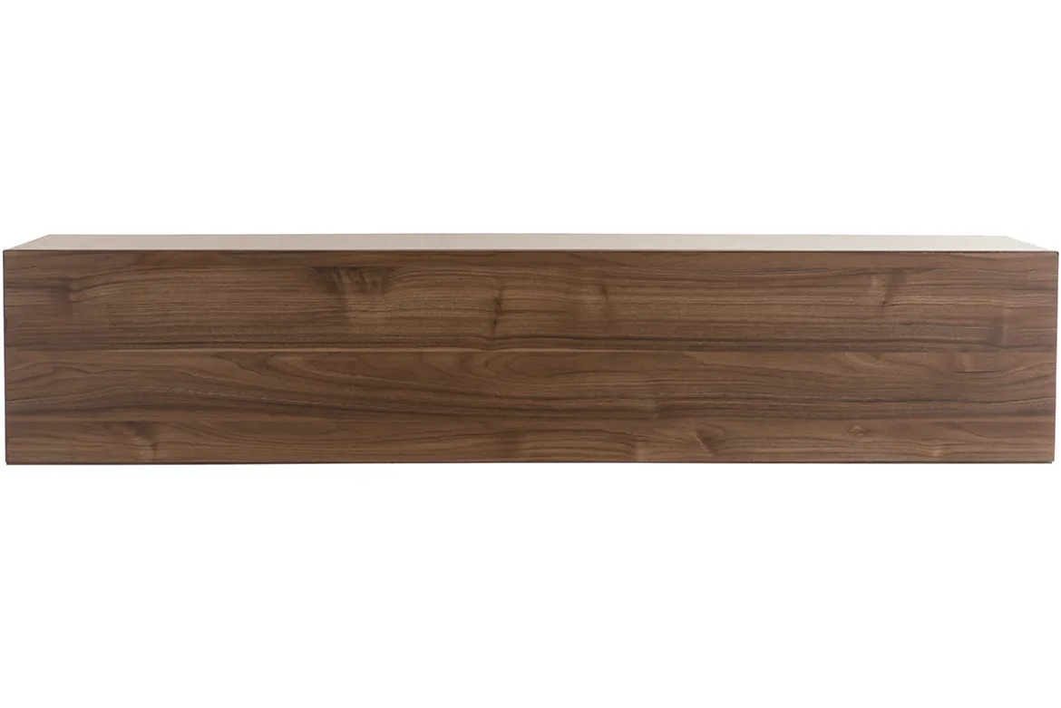 Élément mural TV horizontal finition bois foncé noyer L137.5 cm ETERNEL