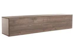 Élément mural TV horizontal finition bois foncé noyer L137.5 cm ETERNEL