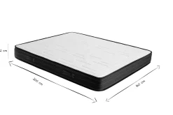 Matelas 160x200 avec accueil mousse à mémoire de forme 22 cm OLIVER