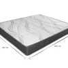 Matelas 160x200 cm avec accueil mousse à mémoire de forme 24 cm JIMY